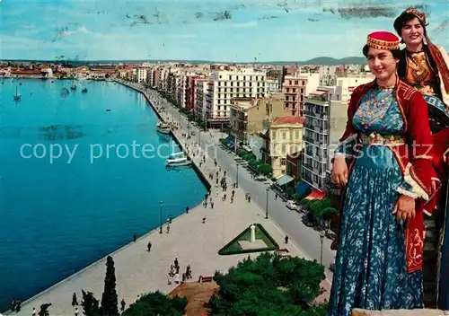 AK / Ansichtskarte Thessaloniki Uferstrasse Trachten Thessaloniki