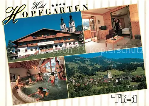 AK / Ansichtskarte Hopfgarten_Brixental Hotel Hopfgarten Hallenbad Panorama Hopfgarten Brixental