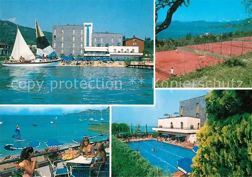 AK / Ansichtskarte Bardolino_Lago_di_Garda Hotel Sportsman Gardasee Swimming Pool Tennis Segeln Bardolino_Lago_di_Garda
