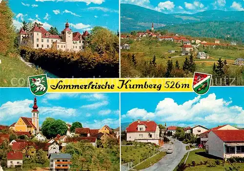 AK / Ansichtskarte Kumberg Panorama Sommerfrische Ortsmotiv mit Kirche Schloss Kumberg