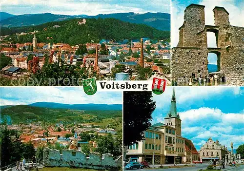 AK / Ansichtskarte Voitsberg_Steiermark Burgruine Obervoitsberg Burgtaverne Stadtpanorama Innenstadt Voitsberg_Steiermark