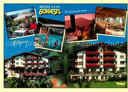 AK / Ansichtskarte Fuegen Hotel Pension Schiestl Hallenbad Restaurant Fuegen