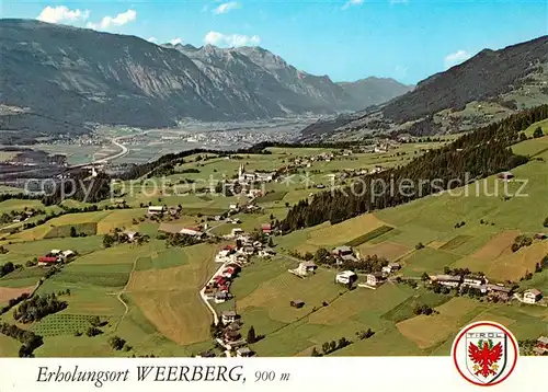 AK / Ansichtskarte Weerberg Erholungsort Inntal Alpenpanorama Rofangebirge Fliegeraufnahme Weerberg