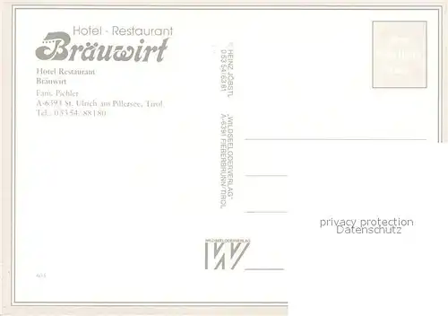 AK / Ansichtskarte St_Ulrich_Pillersee Hotel Restaurant Braeuwirt St_Ulrich_Pillersee