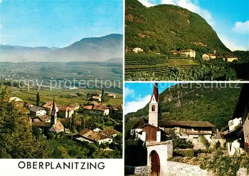 AK / Ansichtskarte Oberplanitzing Ortsmotive mit Kirche Landschaftspanorama 