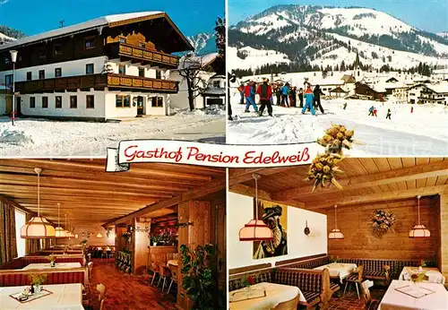 AK / Ansichtskarte Hochfilzen Gasthof Pension Edelweiss Wintersport Alpen Hochfilzen