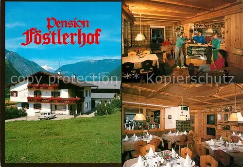 AK / Ansichtskarte Uttenheim_Suedtirol Pension Foestlerhof Restaurant Theke Alpenblick Uttenheim Suedtirol