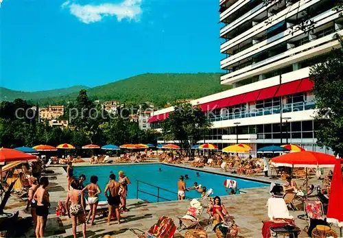 AK / Ansichtskarte Opatija_Istrien Hotel Ambasador Swimming Pool Opatija_Istrien