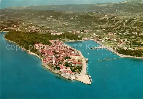 AK / Ansichtskarte Rab_Croatia Landzunge Hafen Fliegeraufnahme Rab_Croatia