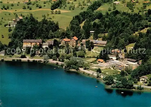 AK / Ansichtskarte Oberaegeri Kurhaus Laendli Fliegeraufnahme Oberaegeri