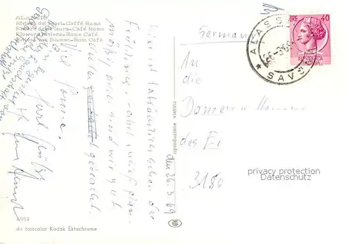 AK / Ansichtskarte Alassio Caffe Roma Riviera dei Fiori Alassio