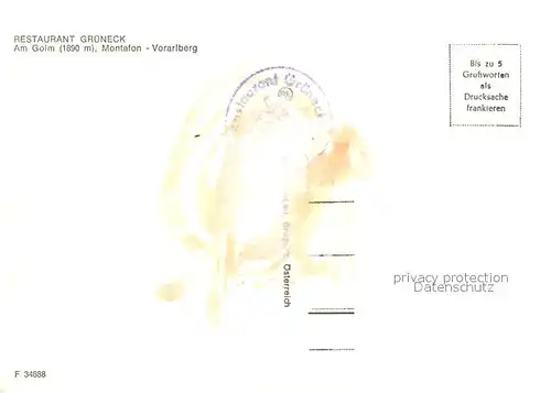 AK / Ansichtskarte Montafon Restaurant Grueneck am Golm Montafon