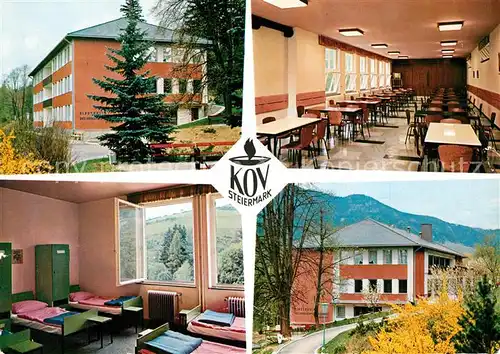 AK / Ansichtskarte Spital_Semmering_Steiermark Franz Jawornik Heim Sommerau Speisesaal Schlafraum Spital_Semmering