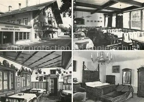 AK / Ansichtskarte Henndorf_Wallersee Gasthof Braeu Gasraeume Zimmer Henndorf_Wallersee