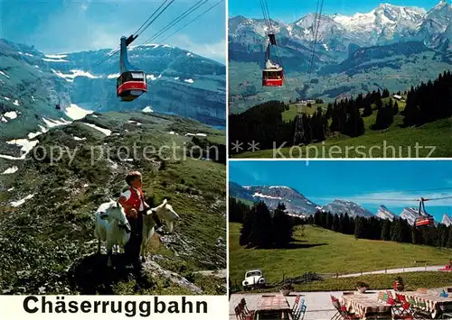 AK / Ansichtskarte Seilbahn Chaeserrugg Unterwasser Obertoggenburg Seilbahn