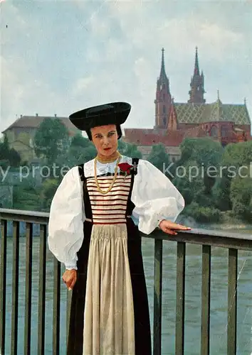 AK / Ansichtskarte Trachten_Schweiz Basel Trachtenfest  