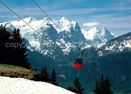 AK / Ansichtskarte Seilbahn Hasliberg Kaeserstatt Wetterhorngruppe Seilbahn