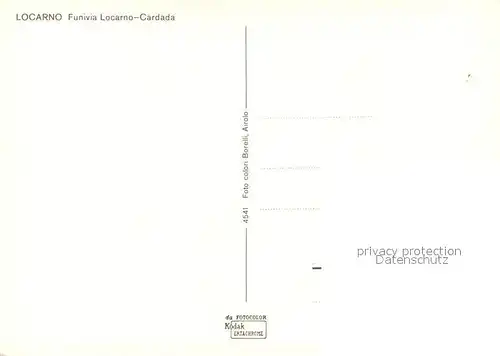 AK / Ansichtskarte Seilbahn Locarno Cardada Seilbahn