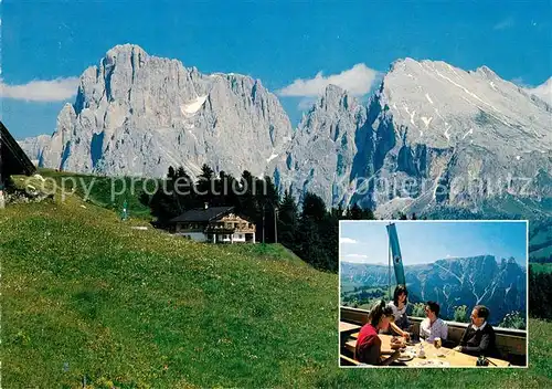 AK / Ansichtskarte Seiser_Alm Puflatschhuette Berghuette Dolomiten Seiser_Alm