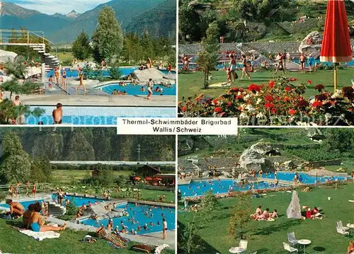 AK / Ansichtskarte Brigerbad Thermalschwimmbaeder Grottenschwimmbad Alpen Brigerbad