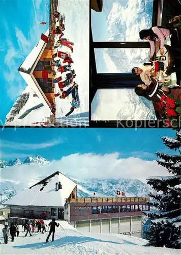 AK / Ansichtskarte Planachaux Bergrestaurant Plein Ciel Wintersportplatz Alpen Planachaux