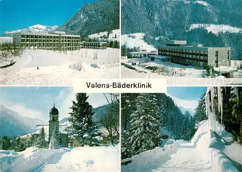 AK / Ansichtskarte Valens Baederklinik Winterlandschaft Alpen Valens