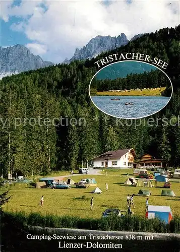 AK / Ansichtskarte Lienz_Tirol Camping Seewiese am Tristachersee Lienzer Dolomiten Lienz Tirol