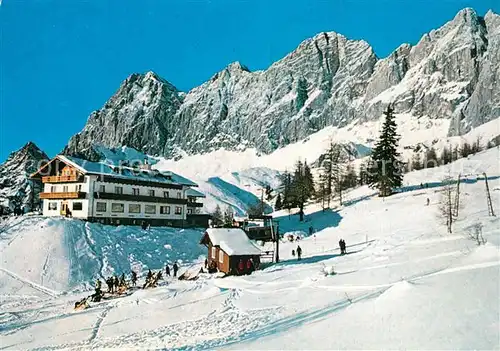 AK / Ansichtskarte Tuerlwandhuette Berghuette mit Schilift Hoher Dachstein Dachsteingebirge Tuerlwandhuette