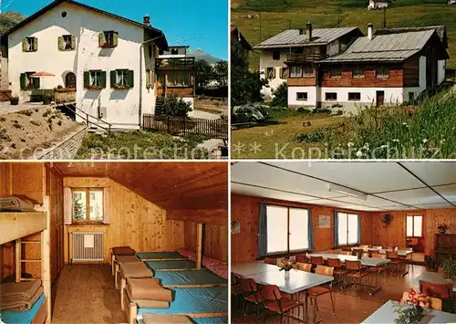 AK / Ansichtskarte Brail Ferienhaus Piz d Esan Schlafraum Gaststube Brail