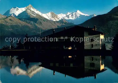 AK / Ansichtskarte Montana_VS Lac de Grenon Weisshorn Zinal Rothorn Walliser Alpen Wasserspiegelung Montana_VS