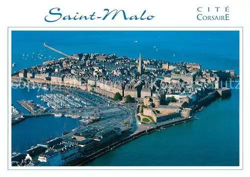 AK / Ansichtskarte Saint Malo_Ille et Vilaine_Bretagne La ville close vue aerienne Saint Malo_Ille et Vilaine
