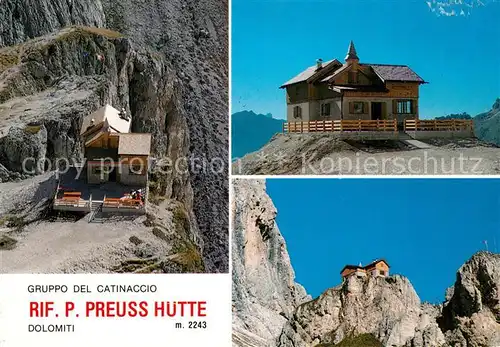 AK / Ansichtskarte Pozza_di_Fassa Rifugio Paul Preuss Huette Gruppo del Catinaccio Rosengartengruppe Dolomiten Pozza_di_Fassa