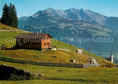 AK / Ansichtskarte Ladir Ferienheim Gonda Bergdorf Alpenpanorama Ladir