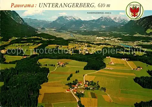 AK / Ansichtskarte Unterangerberg Panorama Kaisergebirge Fliegeraufnahme Unterangerberg