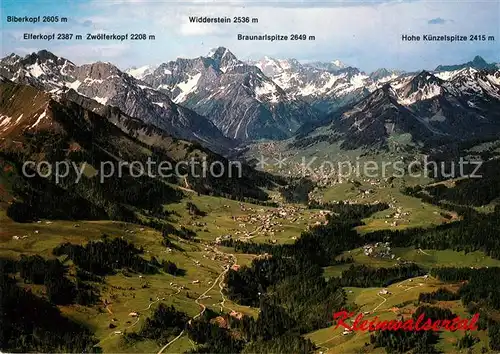 AK / Ansichtskarte Kleinwalsertal_Vorarlberg Alpenpanorama Fliegeraufnahme Kleinwalsertal_Vorarlberg