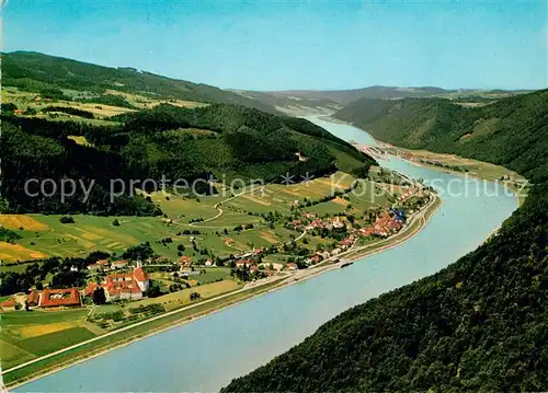 AK / Ansichtskarte Engelhartszell_Donau_Oberoesterreich Fliegeraufnahme Engelhartszell_Donau