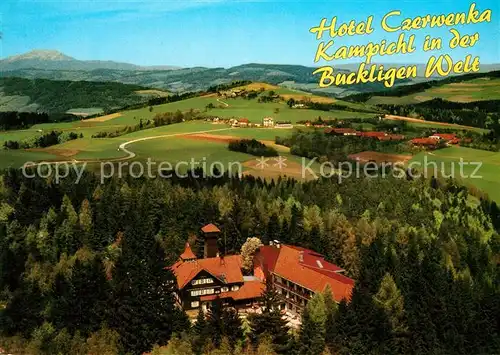 AK / Ansichtskarte Kampichl Hotel Czerwenka Landschaftspanorama Bucklige Welt Fliegeraufnahme Kampichl