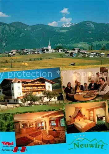AK / Ansichtskarte Brandenberg_Tirol Hotel Restaurant Neuwirt Ortsansicht Brandenberg Tirol