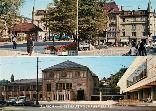 AK / Ansichtskarte Zuerich_ZH Pfauen mit Schauspielhaus Kunstmuseum Zuerich_ZH