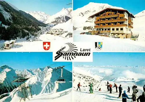 AK / Ansichtskarte Laret Hotel Cresta Rustica Bergbahn Skipiste Wintersportplatz Fernsicht Alpenpanorama Laret