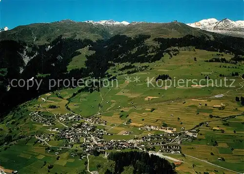 AK / Ansichtskarte Falera Crap Sogn Gion und Vorab Alpenpanorama Fliegeraufnahme Falera