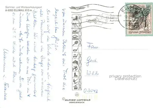 AK / Ansichtskarte Ellmau_Tirol Sommer  und Wintererholungsort Naturschutzgebiet Wilder Kaiser Fliegeraufnahme Ellmau Tirol