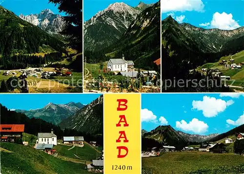AK / Ansichtskarte Baad_Mittelberg_Kleinwalsertal Landschaftspanorama Alpen Baad_Mittelberg