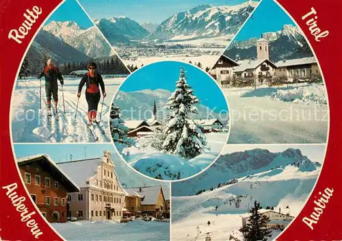 AK / Ansichtskarte Reutte_Tirol Panorama Wintersportplatz Skilanglauf Dorfstrasse Alpen Reutte Tirol