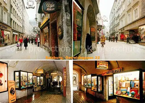 AK / Ansichtskarte Salzburg_Oesterreich Getreidegasse Einkaufspassage Salzburg_Oesterreich