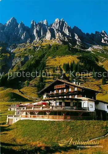 AK / Ansichtskarte Muehlbach_Hochkoenig Berggaststaette Arthurhaus mit Manndlwand Muehlbach Hochkoenig