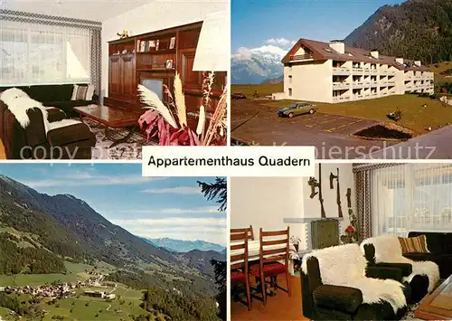 AK / Ansichtskarte Valens Appartementhaus Quadern Landschaftspanorama Fliegeraufnahme Valens