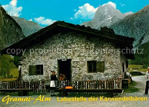 AK / Ansichtskarte Gramaialm Labestelle der Karwendelbaeren Gramaialm