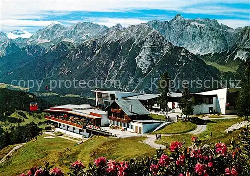 AK / Ansichtskarte Seefeld_Tirol Rosshuette mit Haermelekopf Bahn Zugspitze Dreitorspitze oefelekopf Seefeld Tirol