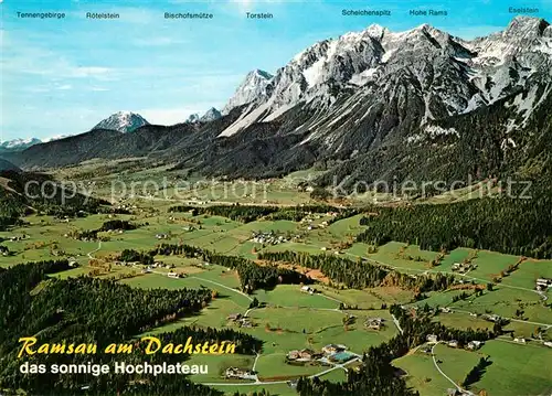 AK / Ansichtskarte Ramsau_Dachstein_Steiermark Fliegeraufnahme Hochplateau mit Suedwaenden Ramsau_Dachstein